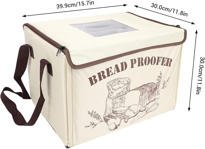 VBESTLIFE Foldable Bread Proofing Box, 50-130F Temp Controlled Dough Proofer with 48H Timer, Electric Proofing Container Sourdough Bread Baking Supplies (US Plug 110V)