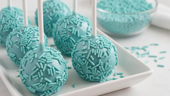 NCS Light Teal Jimmies Edible Sprinkles – Cupcake, Cake & Cookie Decorations, 7 oz
