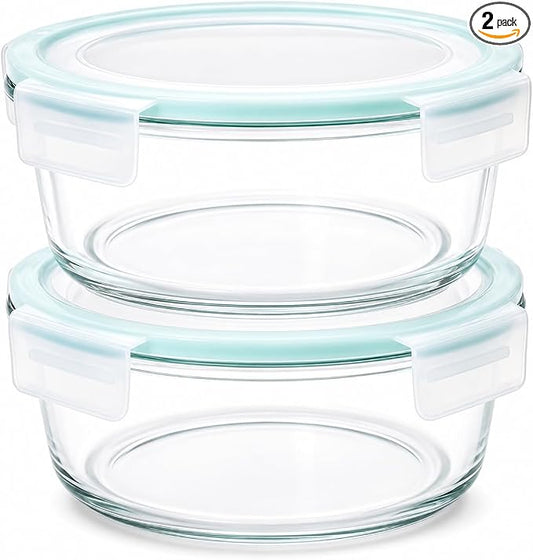 2 Pack Pizza Dough Proofing Basket, Proofing Box with Clear Airtight Lid, Food Storage Container for Bread, Fermentation Storage for Sourdough, Ideal for Daily Baking and Kitchen Organization