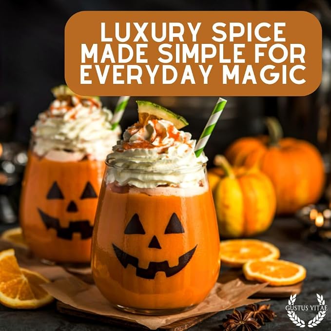Pumpkin Spice Cane Sugar | Artisanal Infused Sugar | 1:1 Replacement For Plain Sugar | Gourmet Sweetener | All Natural, Non GMO | Hand Made, Small Batch | Made in USA | GlP-1 Friendly | Magnetic Tin | Gustus Vitae | #92