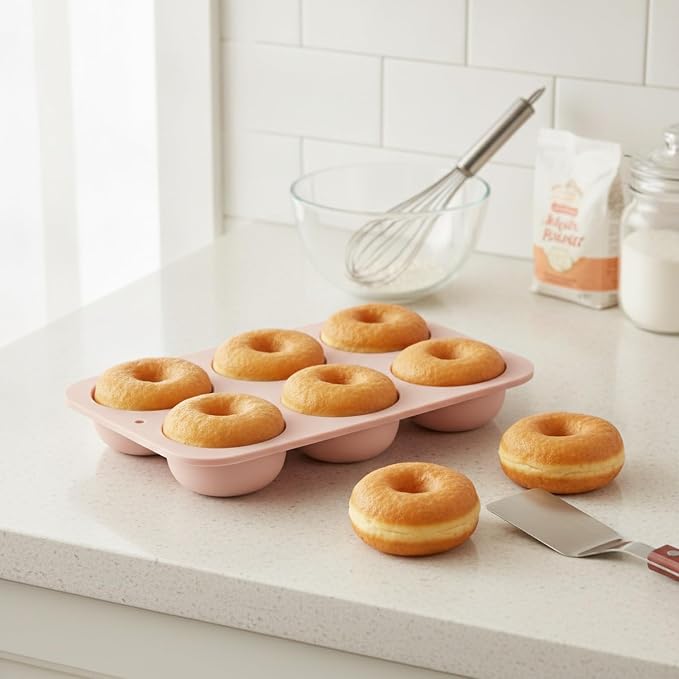 Silicone Donut Pan, 6-Cavity Baking Tray for Oven (1 PC)