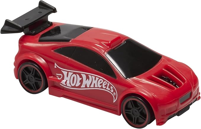 DecoSet® Hot Wheels™ Supreme Speed Cake Topper, Car Cake Decoration Set with Vehicle cake topper, Ramp and Background Pics, 3 Piece Set | For Birthday And Celebrations