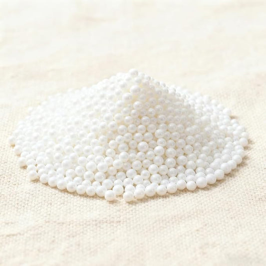 Fraunitsh Pearl Sprinkles, White Pearls for Cake Decorating, 238g/8.4oz Edible Sprinkles Sugar Pearls for Baking Cupcake Cookie Ice Cream Toppings Decorations, 6MM