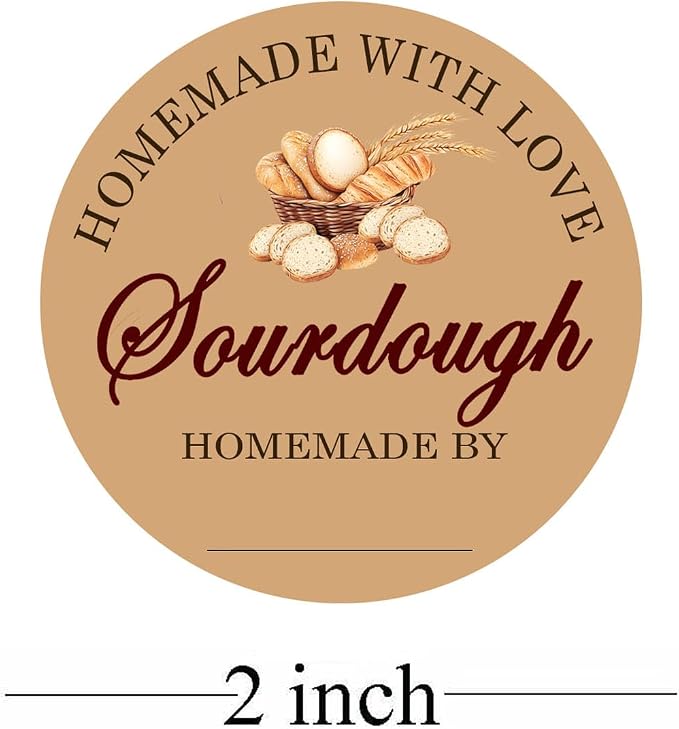 Sourdough Bag Stickers,2 inch Sourdough Bread Labels for Sourdough Bread Supplies,Baked Goods Packaging (300 Pcs)