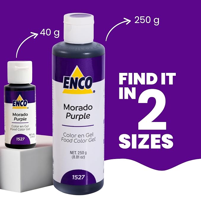 ENCO Food Coloring Gel Purple 1.41 oz (40g) Concentrated, Vegan