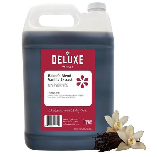 Bakers Blend Vanilla Extract Bulk 128 oz, Made with Real Vanilla Extractives (1 Gallon)