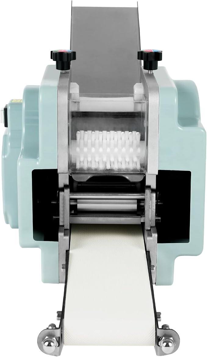 Automatic Wrapper Maker, 110V 140W Dough Roller Sheeter, 3.15in Commercial Dumpling Skin Maker Wonton Dough Processing Tool 50-60 Pieces/min for Kitchen, Shops
