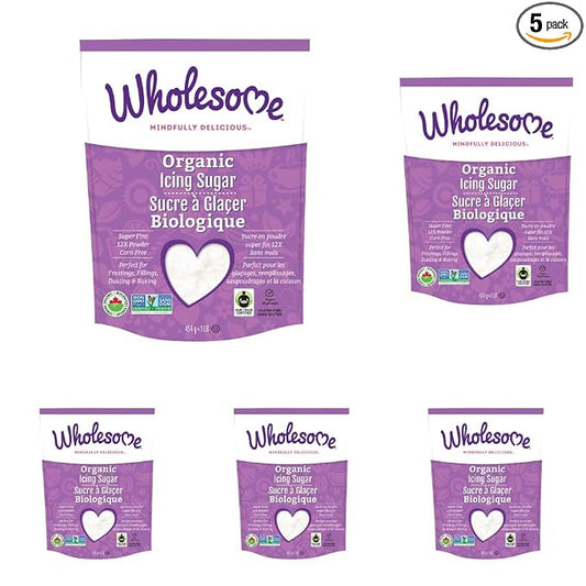 Wholesome Sweeteners, Organic Powdered Sugar, 1 lb ( Packaging may vary ) (Pack of 5)