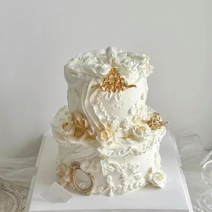 Baroque Style Fondant Mold Scroll Border Lace Silicone Molds Relief Flower Mold For Sugar Cake Decorating Cupcake Topper Gum Paste Polymer Clay