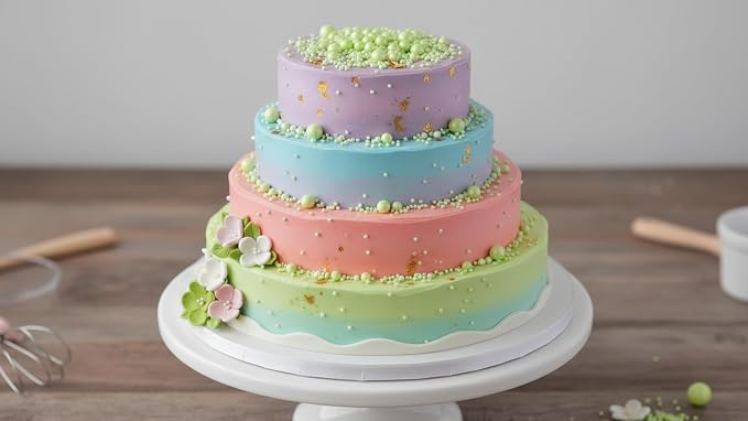 Zali Edible Pearl Sprinkles, Green, 26 Colors Mixed Size | Gluten Free, Food Grade, For Cakes, Cupcakes, Cookies, Donuts & Ice Cream, Wedding & Valentine's Day Decoration