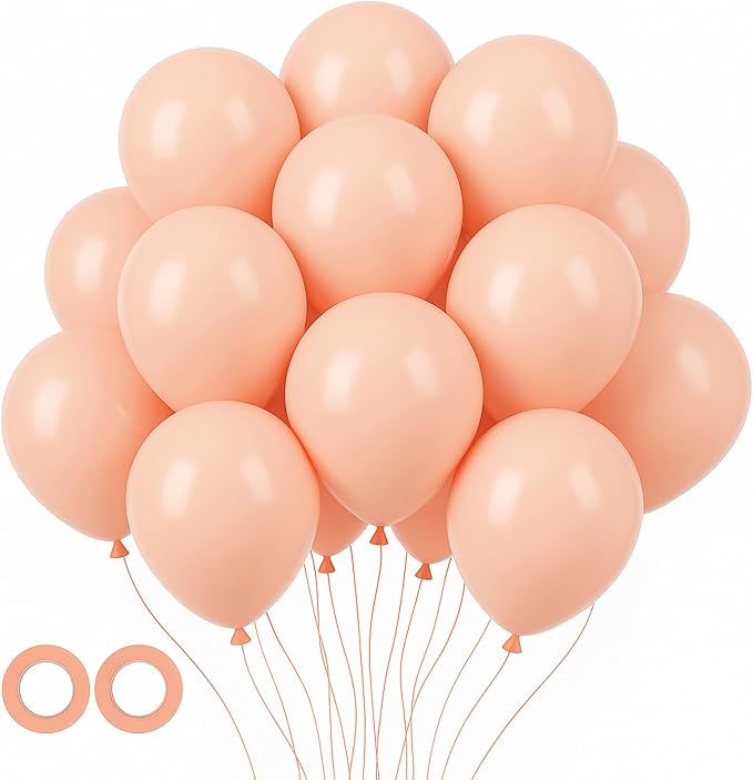 Voircoloria 105pcs Pastel Orange Balloons 12inch Party Latex Balloons for Boys Girls Birthday Baby Shower Gender Reveal Wedding Sunflower Party Decorations