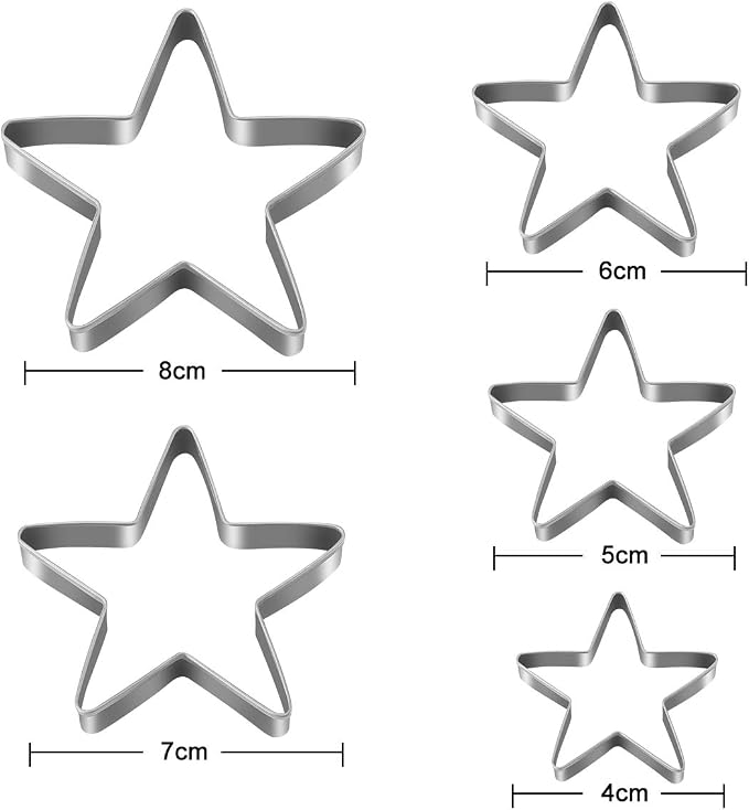 10Pcs Stainless Steel Cookie Cutters Set with Storage Box,Love Heart Shape and Star Shape Mold for Baking,Vegetables, Donuts, Food Decoratin
