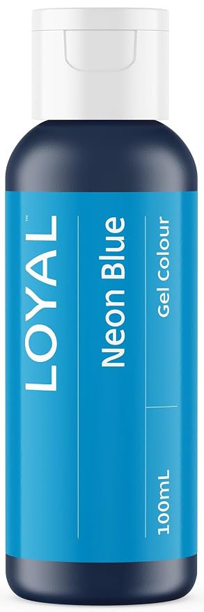 Loyal Gel Food Coloring | Vibrant Color for Buttercream, Fondant, Royal Icing, Gum Paste, Marzipan and Cake Batter | Gel-Based Concentrated Food Dye - 100ml Neon Blue