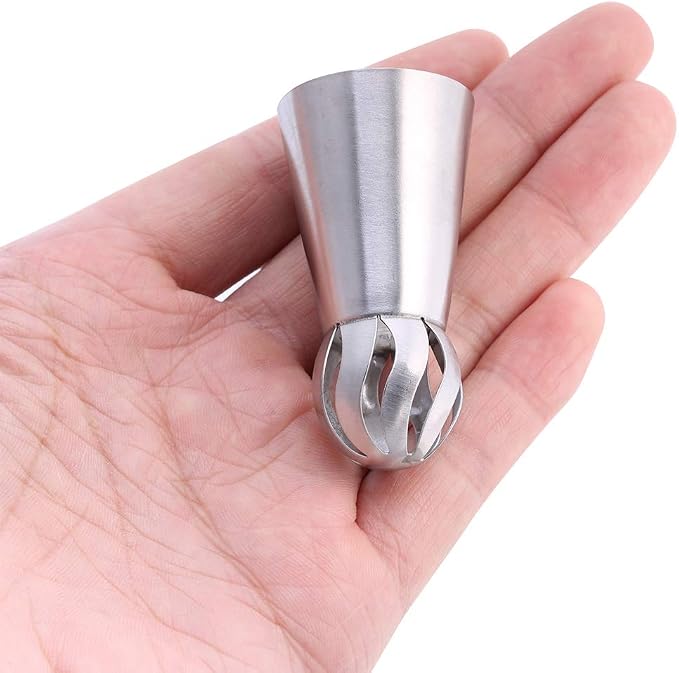 3Pcs Cake Nozzle, Stainless Steel Russian Flower Icing Piping Tips Cake Decoration Pastry Cupcake Baking Tools for Decorating Desserts Cupcakes Cookies