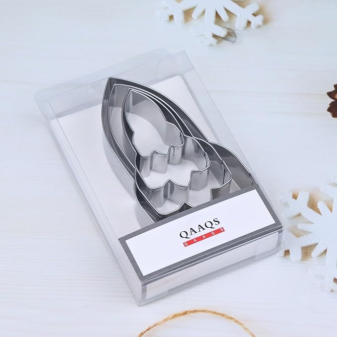 Rocket Cookie Cutter Set Large - 5 Inch, 4 Inch, 3 Inch, 2 Inch - 4 Piece Space Cookie Cutters Shapes Molds - Stainless Steel