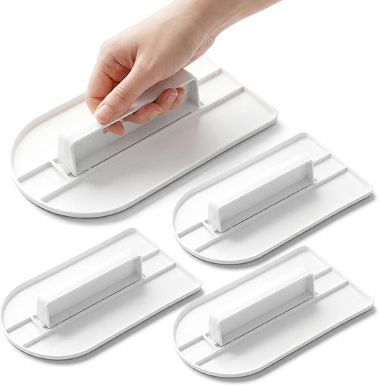 4 Pcs Fondant Smoothing Cake Scraper Smoother Cake Decoration Icing Smoother & Polisher Plastic Fondant Corner Smoothing Tools Set For Icing Sculpting And Sugar Craft White