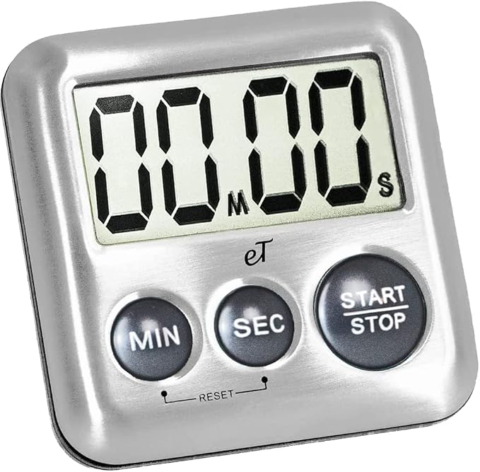 Elegant Digital Kitchen Timer Stainless Steel - Loud Alarm - Model Variety