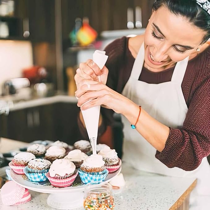 20 PCS Round Piping Tip Stainless Steel Cream Cupcake Nozzles Frosting Macaron Cake Decorating Tools Multipurpose Pastry Piping for Small Pastries Puffs Cupcakes Filling Donuts Other Pastries（5 Sizes）
