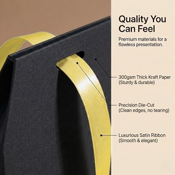 Rowcay Small Gift Boxes with Ribbons, 16 Pack Black Foldable Empty Gift Boxes for Wedding Party Favors, Cookies, Candy, Jewelry, Small Presents, Gift Packaging and Favor Displays