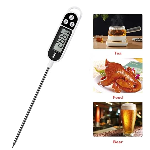 4pcs Candy Thermometer Digital Instant Read for Meat Kitchen Cooking Food Oil Deep Fry BBQ Grill Smoker (4, 9.4inch)