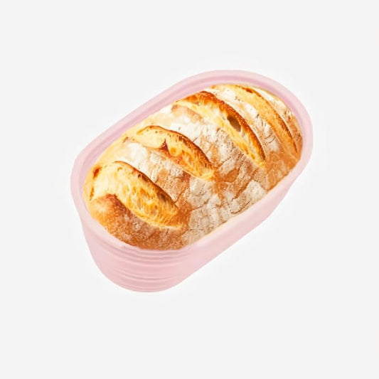 Banneton Bread Proofing Baskets,Silicone Sourdough Bread Baking Supplies, Bread Proofing Baskets for Sourdough, 10" Oval Collapsible Sourdough Baking Basket (Pink)