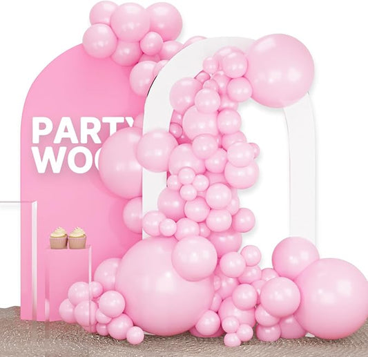 PartyWoo Baby Pink Balloons 100 pcs Different Sizes of 36 18 12 10 5 Inch Pastel Pale Light Pink Balloons Arch Kit Garland for Baby Shower Gender Reveal Birthday Princess Party Decorations Pink-Q05