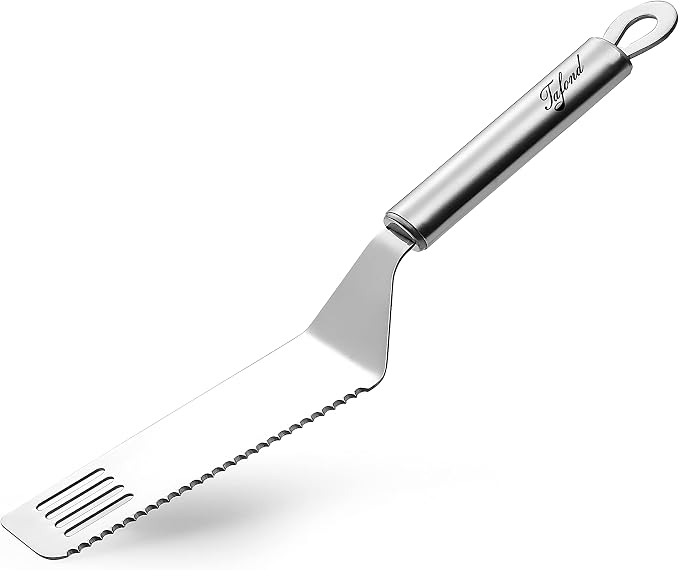 Stainless Steel Pie Cutter and Server, Cake Cutter and Pastry Spatula with Serrated Blade, Set of 1