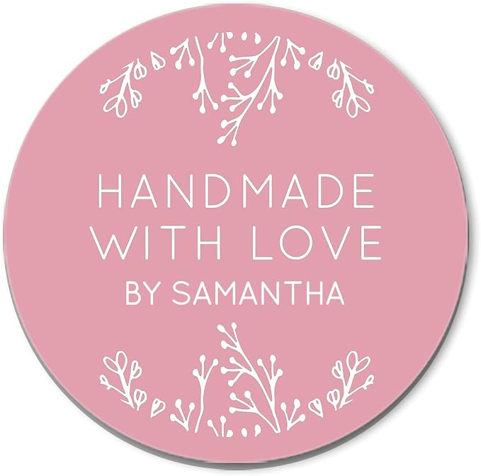 Made with Love Stickers, Handmade Gift Stickers, Personalized Food Labels, Favor Labels, Baked Good Stickers