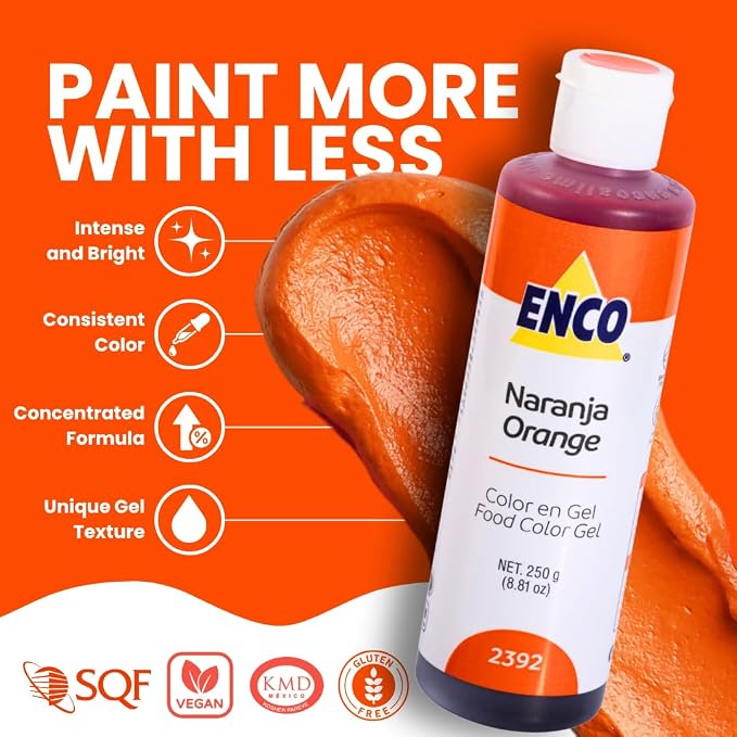 ENCO Gel Food Coloring 8.8 oz (Orange)