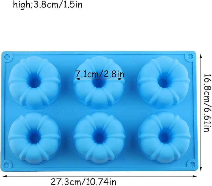 6Cavity Mini Fluted Tube Cake Pan Mold Heritage Fluted Tube Silicone Chocolate Molds For Chocolate