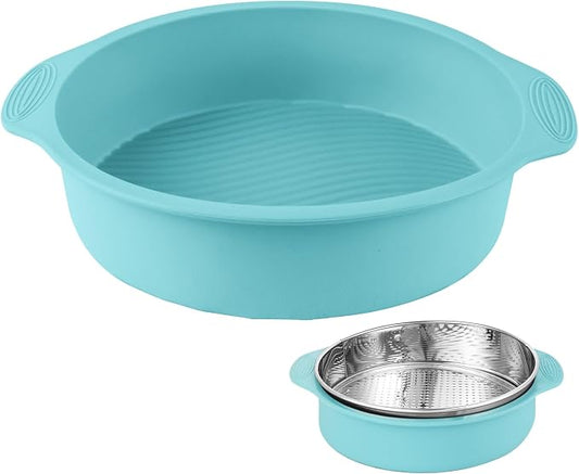 10 Inch Round Silicone Cheesecake Pan Protector – Leakproof Springform Pan Protector for Water Bath Baking, BPA Free Food Grade Silicone, Fits 10” Springform Cake Pans