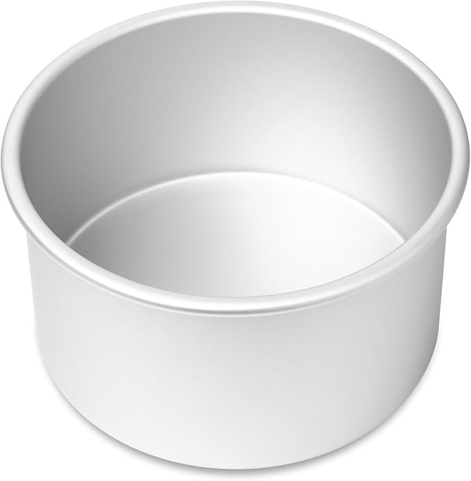 LAST CONFECTION 7 x 4 Inch Round Cake Pans, Set of 2 Anodized Aluminum Cake Pans Baking Tins