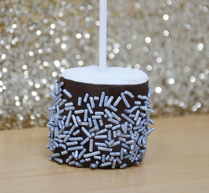 Mystic Sprinkles Sparkling Silver Jimmies 3.2oz Bottle