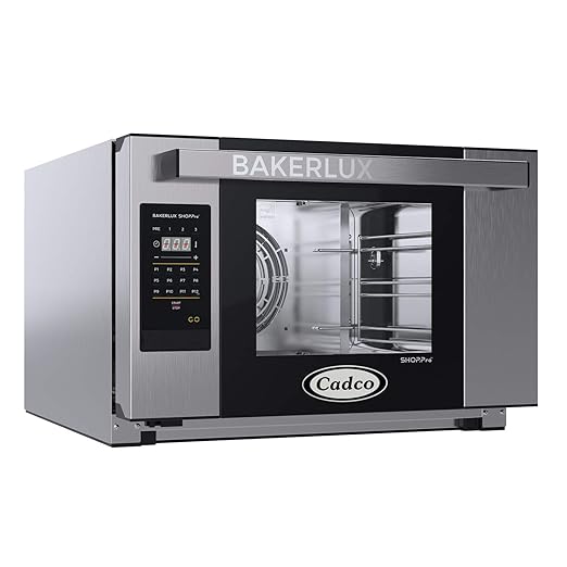 Cadco XAFT-03HS-GD Bakerlux GO Panel Heavy-Duty Countertop Convection Oven with Digital Controls, Stainless Steel/Black, NSF, 120v, Stainless Black, For Commercial Use, 130 lbs.