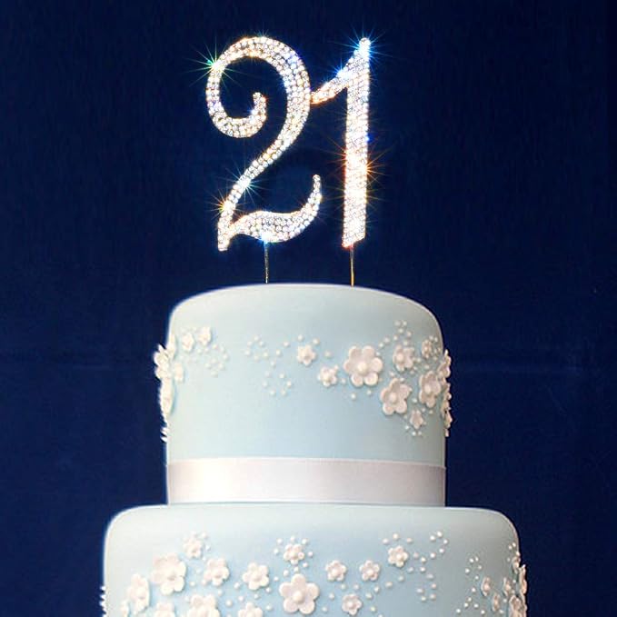Scotamalone 21Cake Topper Premium Bling Rhinestone Diamond Gems