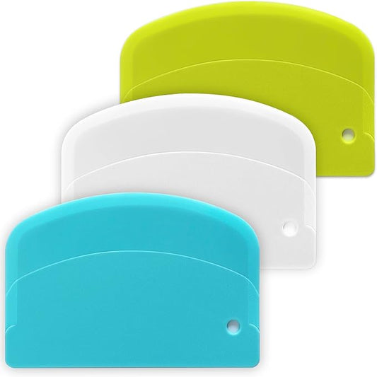 ALLTOP Hard Bench Scraper – Premium Quality Bread Tools for Homemade Baking,Dough Cutter with Versatile Usage - Vibrant and Ergonomic Plastic Bowl Scrapers for Your Kitchen
