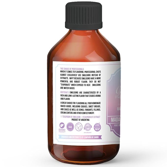 Gusteau's - Mandarin Bakery Emulsion, 4 fl oz (100ml) Alcohol Free, Sugar Free, Kosher (MANDARIN)