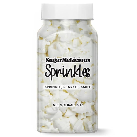 SugarMeLicious Sprinkles For Cupcakes, Edible Cake Decorations, For Vibrant and Versatile Sprinkles for Baking and Decorating Cookies & Ice Cream, 3oz Bottle (White Unicorn)