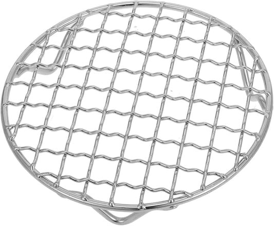 ULTECHNOVO 5.11" Small Round Cooling Rack, Food-Grade Stainless Steel Air Fryer Rack with 0.9" Legs for Baking & Grilling, Mini Wire for Toaster Oven & Ceramic Stove, Dishwasher Safe