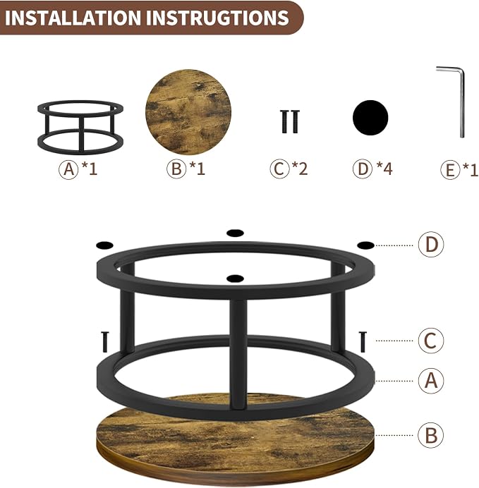 Cake Stand, 12 Inch Round Cupcake Stand Wood Grain Finish Serving Tray Cake Stands for Party Wedding Birthday
