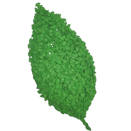 Edible Mini Sugar Green Leaf Sprinkles Cake Cupcake Toppers Cookie Decorations Sweet Dessert Sprinkle for Cake Decorating, 3.4 oz