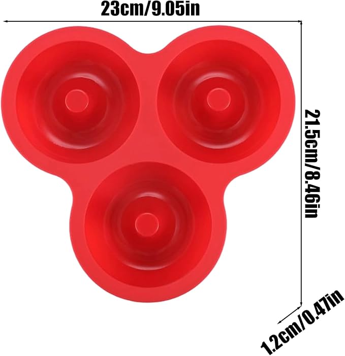 Silicone Donut Mold Tray, Reusable Heat-Resistant Baking Pan With Flexible Non-Stick Feature, Safe and Durable Main, Kitchen Accessory With Usage for Donut Cake Cookie Snack Cooking Breakfast Party