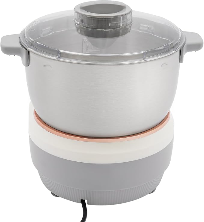 Electric Dough Maker with Ferment Function, Commercial & Home Dough Kneading Machine 5L/169oz Stainless Steel Mixer With Auto Timer & Touch Control for Bakeries, Restaurants, Home Kitchens (Silver)