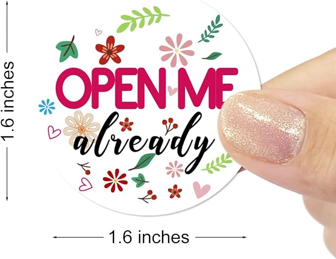 Open Me Already Stickers,Mail Stickers for Small Business Package Shipping Envelopes Packing 500 Labels Per Roll