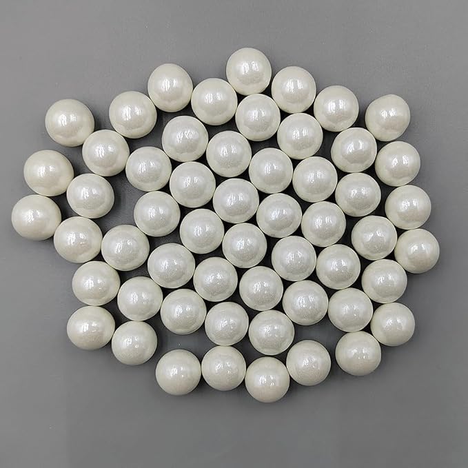 Homankit White Pearl Sprinkles Edible Pearls for Cake Decorating, 14mm 100g/3.53OZ Sugar Pearl Cake Decorations for Baking Cookie Cupcake Toppers Ice Cream Toppings Birthday Wedding Supplies