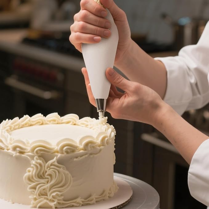 12-Inch Reusable Pastry Piping Bags 4-Pack for Cake Decorating Cotton Cloth