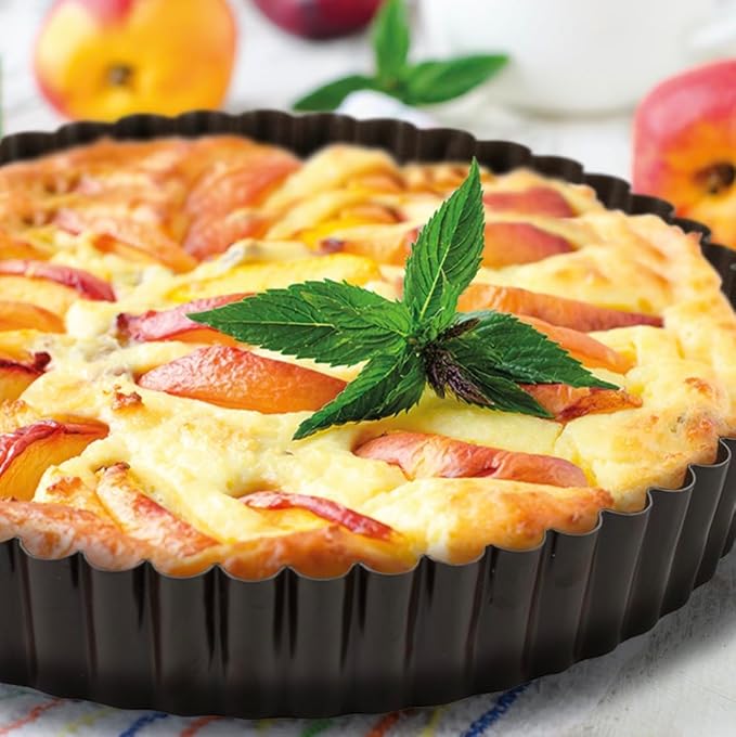 Gobel - Non-Stick Round Fluted Tart Mold/Quiche Pan with Removable Bottom - 11 7/8"