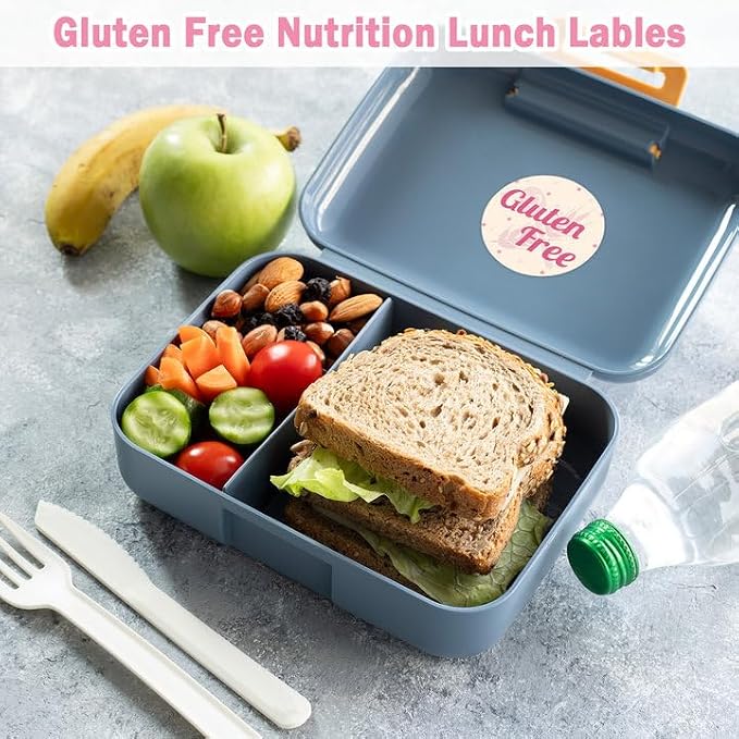 Louise Maelys 1.5 Inch Gluten Free Stickers - 500 PCS Gluten Free Labels for Bakeries, Home Kitchen & Food Packaging (Easy Peel, No Residue)