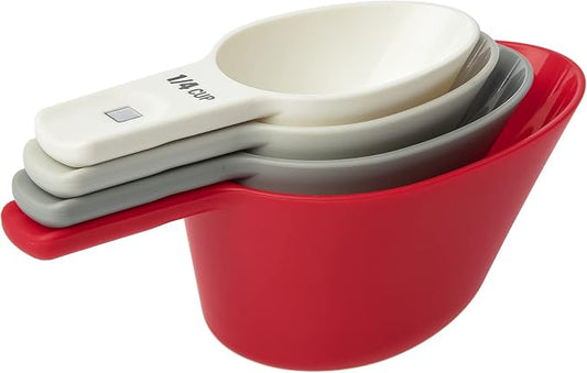 Magnetic Measuring Cups/Scoops Set/4,White