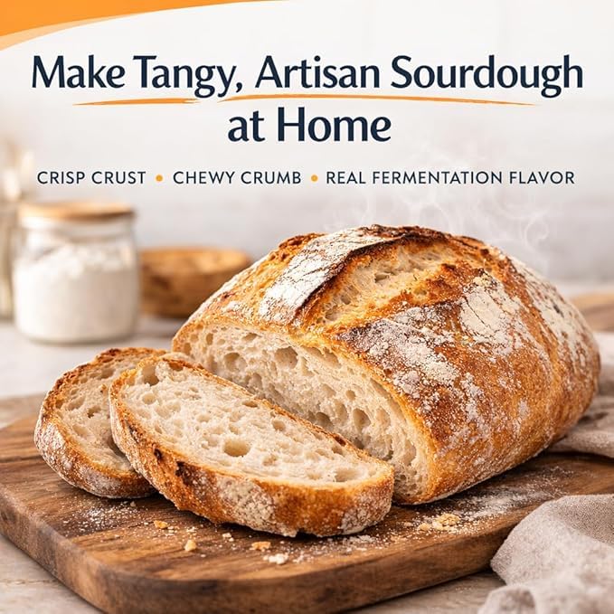 Cultures for Health Rapid Sourdough Starter - Bake Artisan Sourdough Bread in 72 Hours - Dehydrated Live Culture for Homemade Bread, Pizza Dough, Baking, & Pancakes - Beginner Friendly Starter Culture